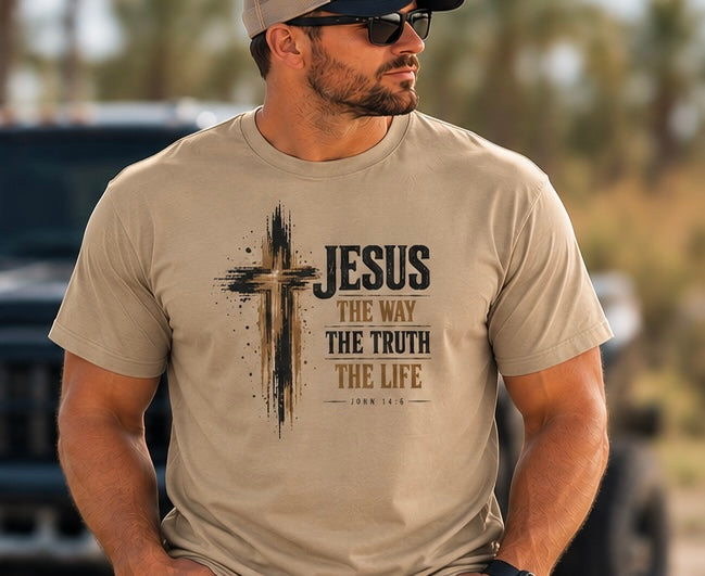 Jesus — The Way, The Truth, The Life Christian T-Shirt | John 14:6