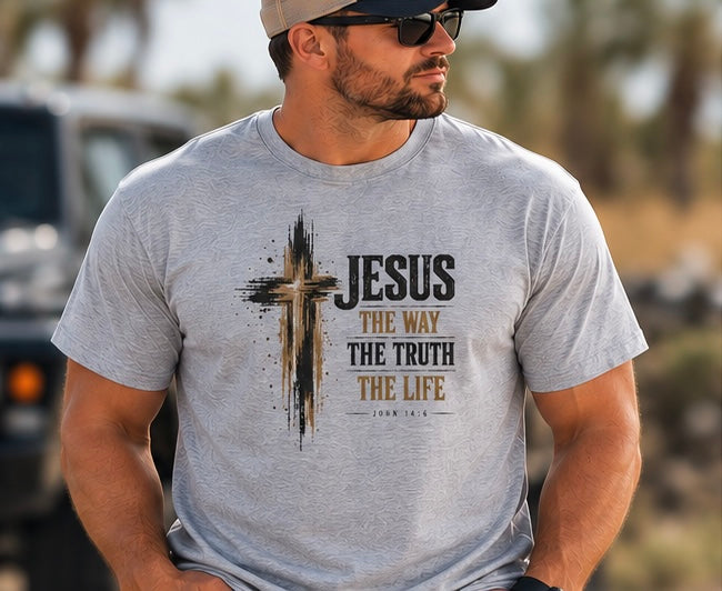 Jesus — The Way, The Truth, The Life Christian T-Shirt | John 14:6