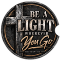 Faith on the Go - Be a Light Christian Car Coaster