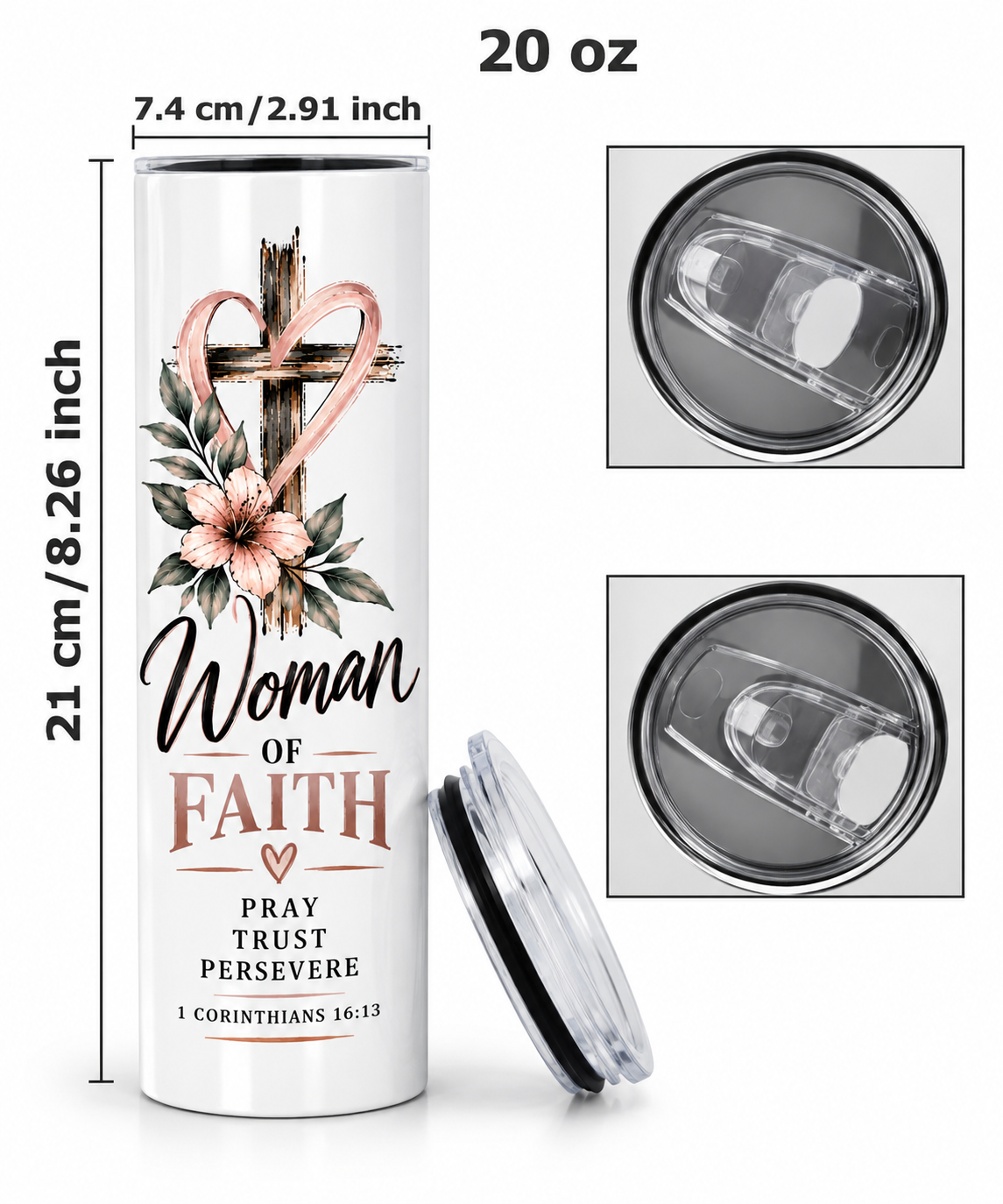 Sips of Faith | Woman of Faith 20 oz Tumbler
