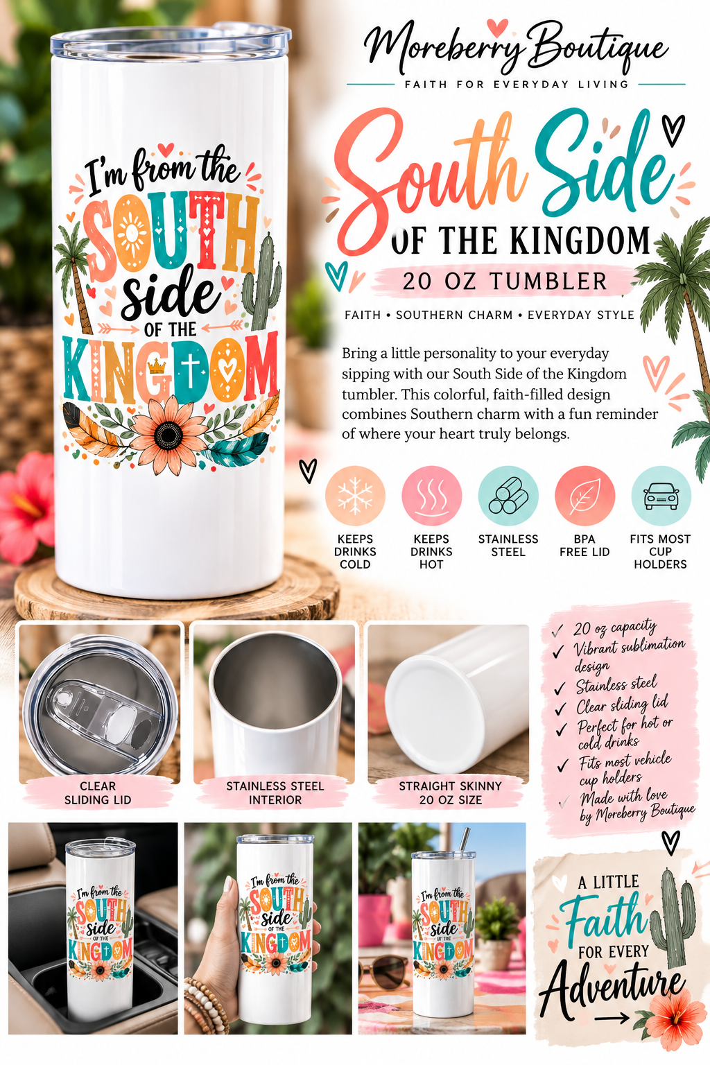 South Side of the Kingdom | 20 oz Christian Tumbler