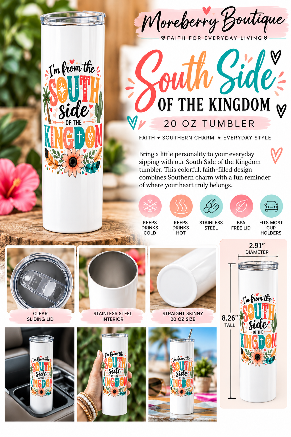 South Side of the Kingdom | 20 oz Christian Tumbler