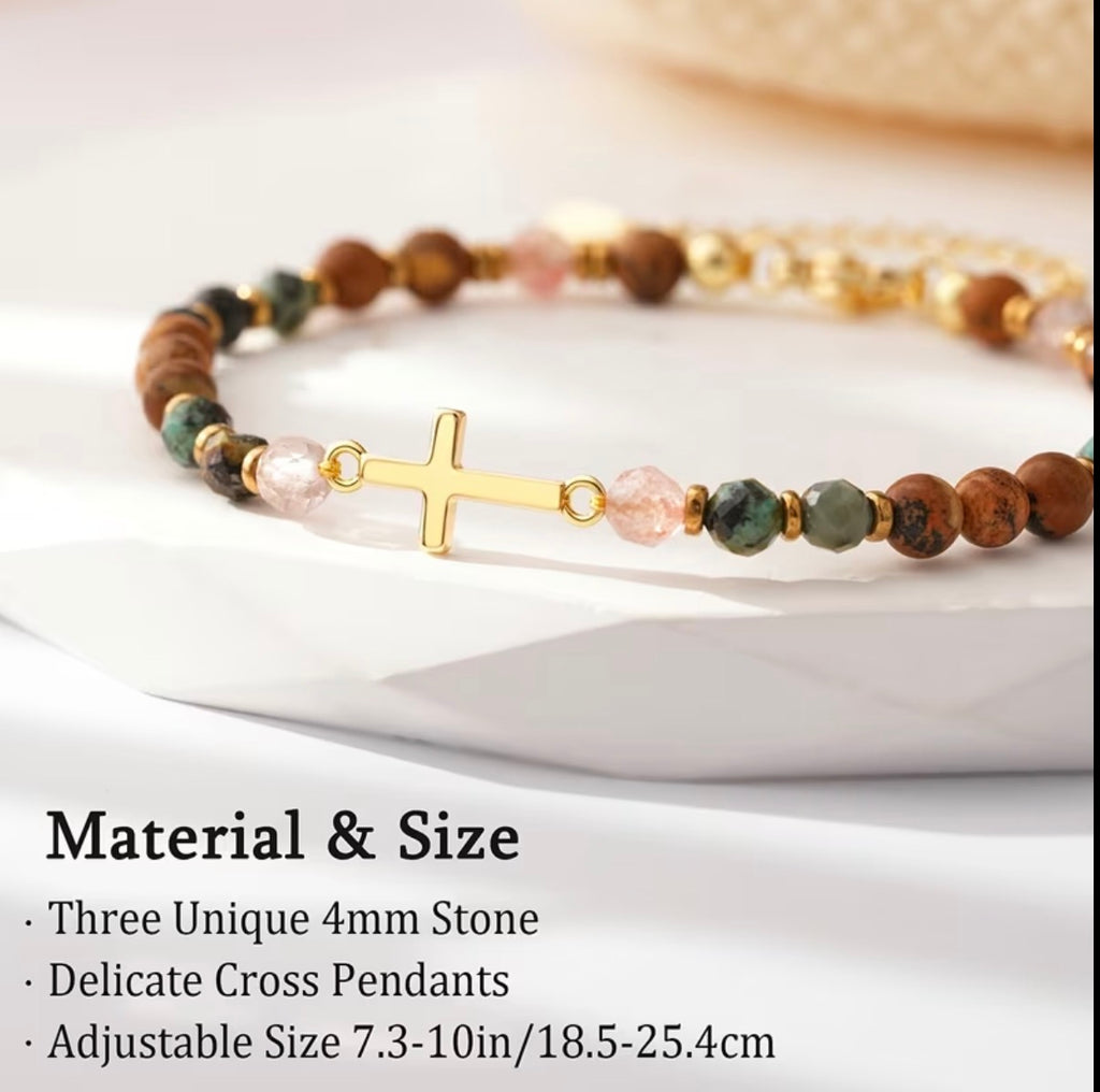 Sister in Christ Cross Bracelet | Faith Friendship Gift