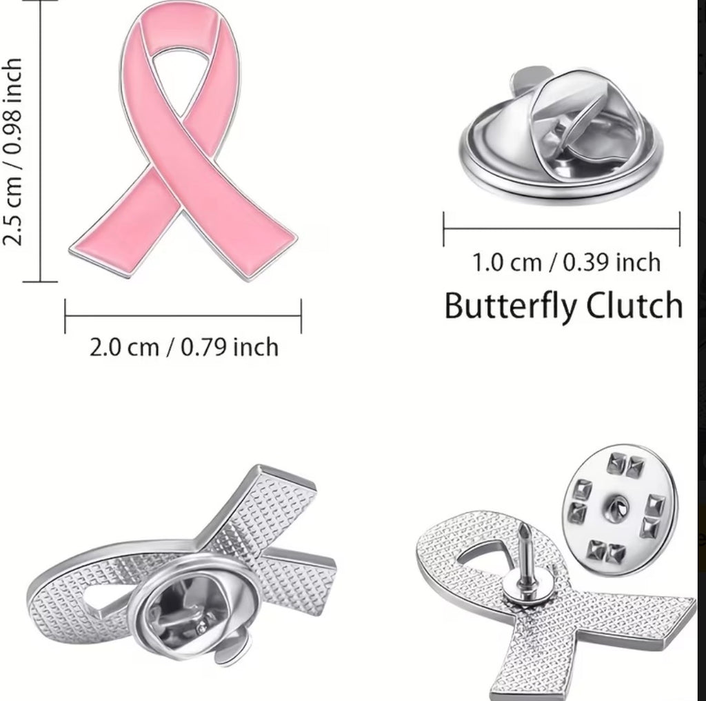 Pink Ribbon Awareness Pin – Hope & Support Enamel Lapel Pin