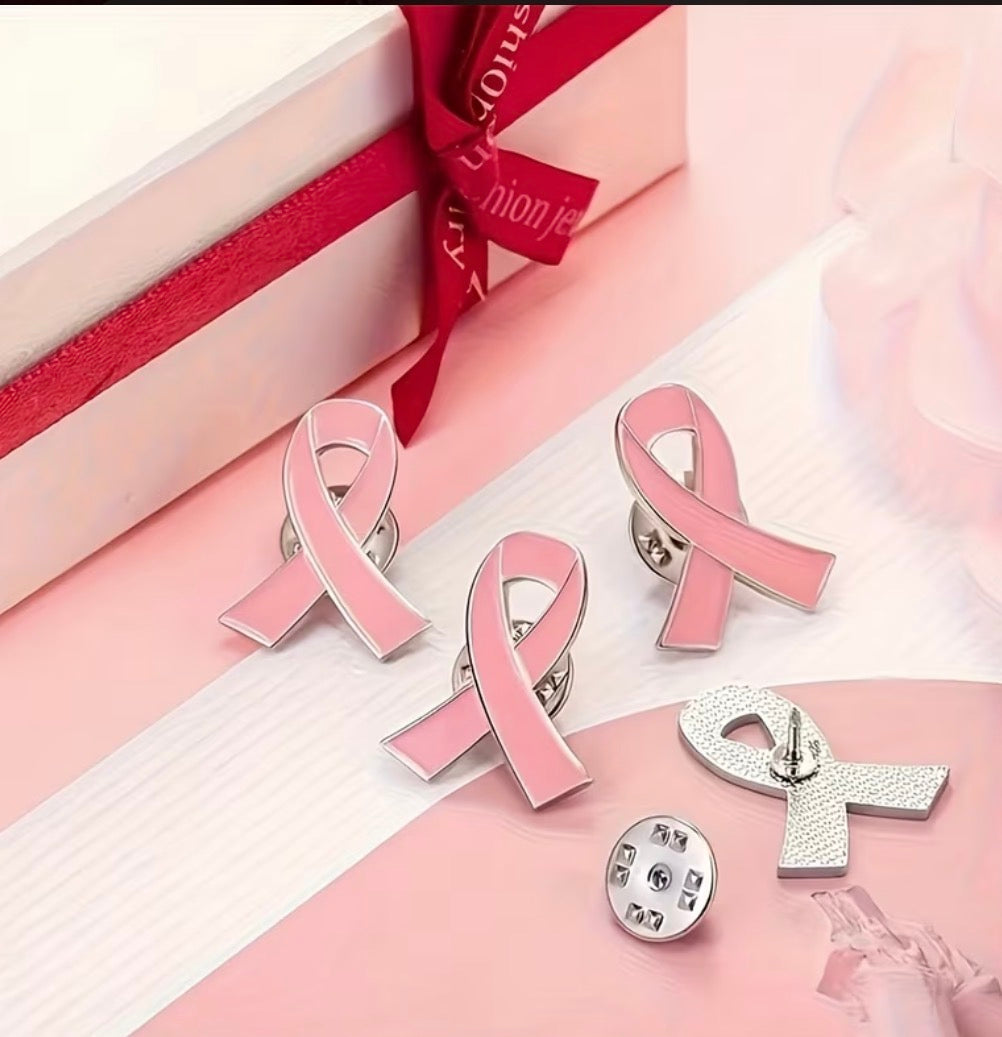 Pink Ribbon Awareness Pin – Hope & Support Enamel Lapel Pin