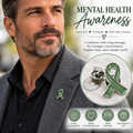 Mental Health Awareness Green Ribbon Enamel Lapel Pin