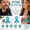 PTSD Awareness Teal Enamel Lapel Pin