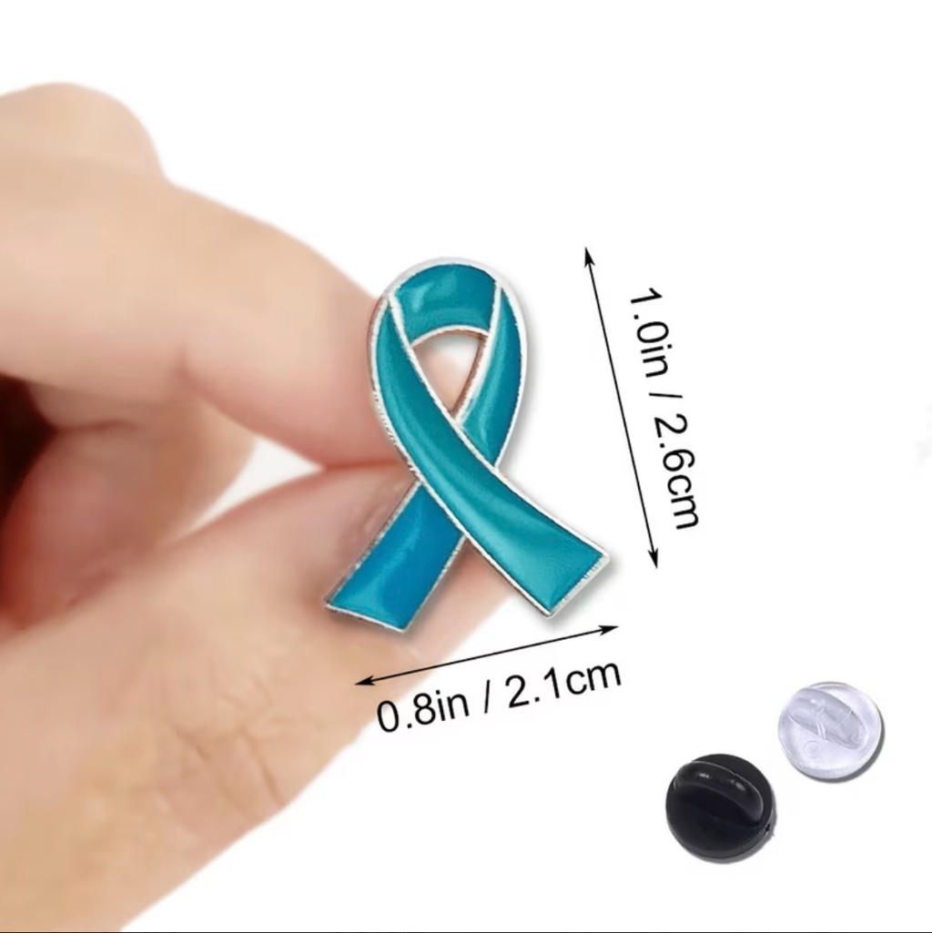 PTSD Awareness Teal Enamel Lapel Pin