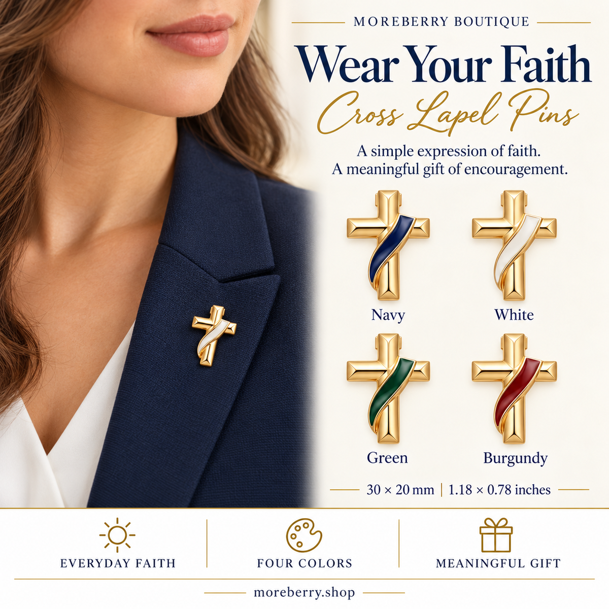 Cross Lapel Enamel Lapel Pin
